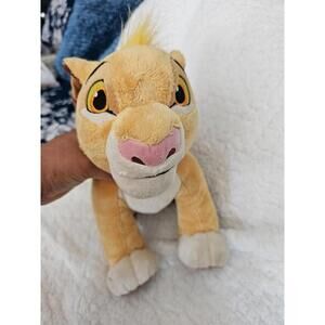 Disney Collection The Lion King Simba Plush Toy Brown Fluffy Top Hair 13" Movie